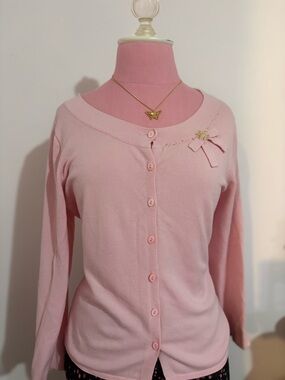 Sigrid Olsen Light Pink Knit Top